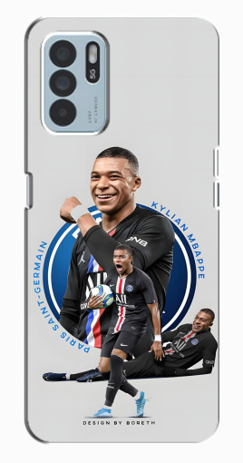 Силиконовый чехол с изображением "Kylian Mbappe" для Oppo Reno6 Z Силиконовый чехол с изображением "Kylian Mbappe" для Oppo Reno6 Z