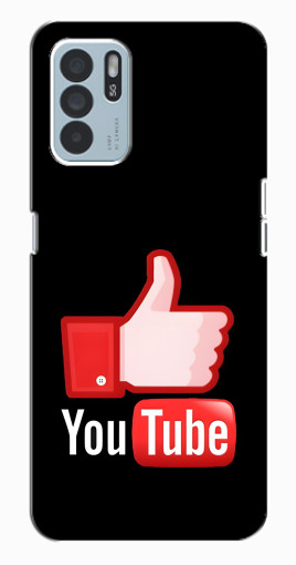 Силиконовый чехол с изображением "Лайк YouTube" для Oppo Reno6 Z Силиконовый чехол с изображением "Лайк YouTube" для Oppo Reno6 Z