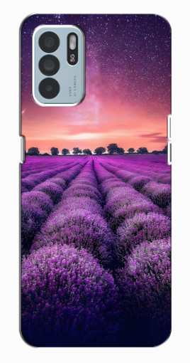 Силиконовый чехол с изображением "Лавандовое поле" для Oppo Reno6 Z Силиконовый чехол с изображением "Лавандовое поле" для Oppo Reno6 Z