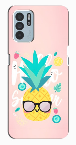 Чехол с картинкой "Летний ананас" для Oppo Reno6 Z Чехол с картинкой "Летний ананас" для Oppo Reno6 Z