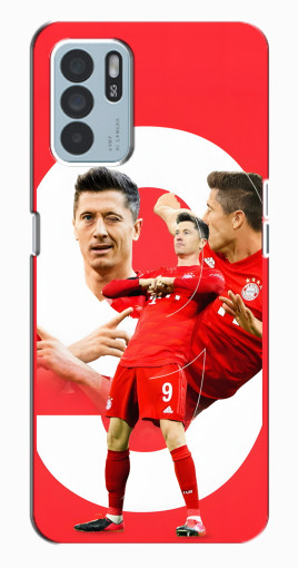 Силиконовый чехол с изображением "Левандовски" для Oppo Reno6 Z Силиконовый чехол с изображением "Левандовски" для Oppo Reno6 Z