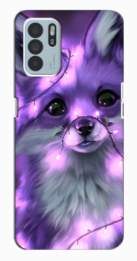 Силиконовый чехол с изображением "Лисенок фиолетовый" для Oppo Reno6 Z Силиконовый чехол с изображением "Лисенок фиолетовый" для Oppo Reno6 Z