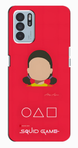 Силиконовый чехол с изображением "Лицо куклы" для Oppo Reno6 Z Силиконовый чехол с изображением "Лицо куклы" для Oppo Reno6 Z