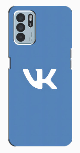 Чехол с принтом "Лого ВК" для Oppo Reno6 Z Чехол с принтом "Лого ВК" для Oppo Reno6 Z