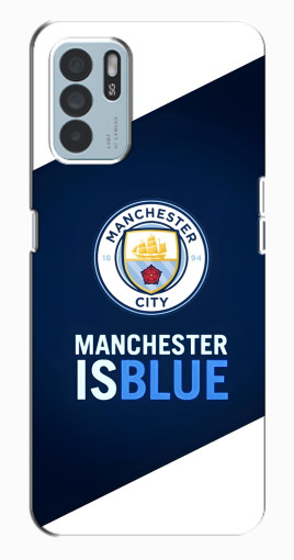 Силиконовый чехол с изображением "Manchester is Blue" для Oppo Reno6 Z Силиконовый чехол с изображением "Manchester is Blue" для Oppo Reno6 Z