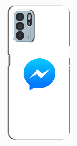 Силиконовый чехол с изображением "messenger logo" для Oppo Reno6 Z Силиконовый чехол с изображением "messenger logo" для Oppo Reno6 Z