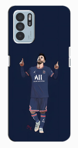 Силиконовый чехол с изображением "Месси в ПСЖ" для Oppo Reno6 Z Силиконовый чехол с изображением "Месси в ПСЖ" для Oppo Reno6 Z