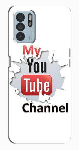 Чехол с печатью "My YouTube" для Oppo Reno6 Z Чехол с печатью "My YouTube" для Oppo Reno6 Z
