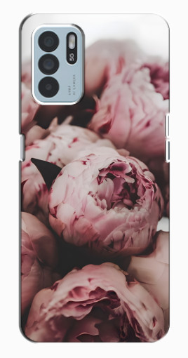 Силиконовый чехол с изображением "Нежные пионы" для Oppo Reno6 Z Силиконовый чехол с изображением "Нежные пионы" для Oppo Reno6 Z