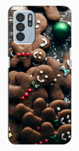 Чехол с печатью "Новогодние человечки" для Oppo Reno6 Z Чехол с печатью "Новогодние человечки" для Oppo Reno6 Z