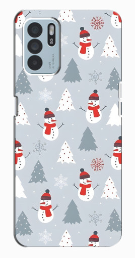 Силиконовый чехол с изображением "Новогодний фон" для Oppo Reno6 Z Силиконовый чехол с изображением "Новогодний фон" для Oppo Reno6 Z