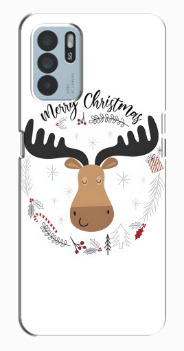 Чехол с картинкой "Новогодний олень" для Oppo Reno6 Z Чехол с картинкой "Новогодний олень" для Oppo Reno6 Z