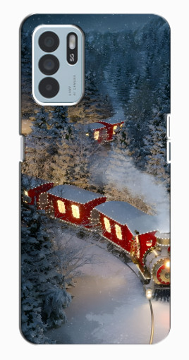 Чехол с печатью "Новогодний поезд" для Oppo Reno6 Z Чехол с печатью "Новогодний поезд" для Oppo Reno6 Z