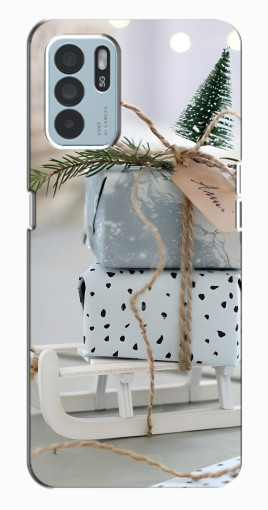 Чехол с печатью "Подарки на санках" для Oppo Reno6 Z Чехол с печатью "Подарки на санках" для Oppo Reno6 Z
