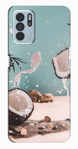 Чехол с картинкой "Половинки кокоса" для Oppo Reno6 Z Чехол с картинкой "Половинки кокоса" для Oppo Reno6 Z