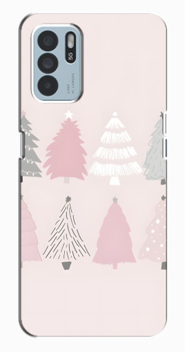 Силиконовый чехол с изображением "Разноцветные елки" для Oppo Reno6 Z Силиконовый чехол с изображением "Разноцветные елки" для Oppo Reno6 Z
