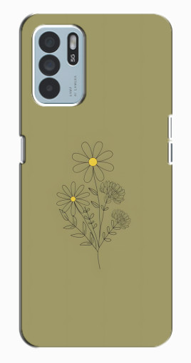 Силиконовый чехол с изображением "Рисунок ромашка" для Oppo Reno6 Z Силиконовый чехол с изображением "Рисунок ромашка" для Oppo Reno6 Z