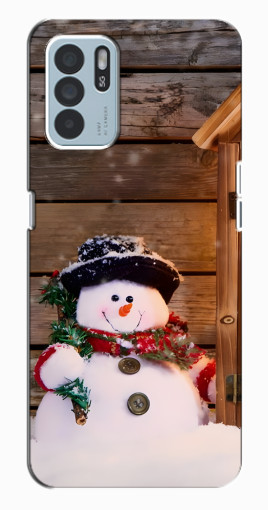 Чехол с принтом "Рождественский снеговик" для Oppo Reno6 Z Чехол с принтом "Рождественский снеговик" для Oppo Reno6 Z