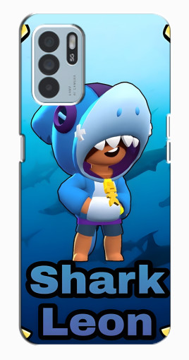 Силиконовый чехол с изображением "Shark Leon" для Oppo Reno6 Z Силиконовый чехол с изображением "Shark Leon" для Oppo Reno6 Z