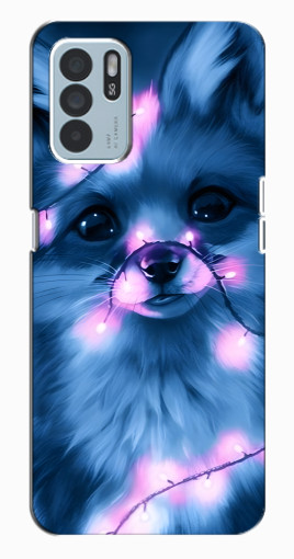 Чехол с картинкой "Синяя лисичка" для Oppo Reno6 Z Чехол с картинкой "Синяя лисичка" для Oppo Reno6 Z