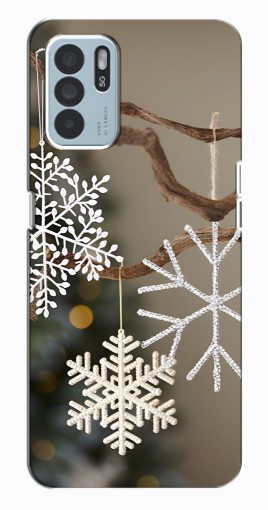Силиконовый чехол с изображением "Снежинки на ветке" для Oppo Reno6 Z Силиконовый чехол с изображением "Снежинки на ветке" для Oppo Reno6 Z