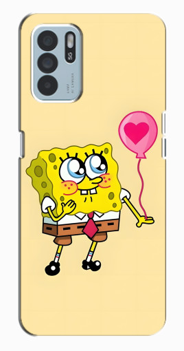 Чехол с принтом "СпанчБоб с шариком" для Oppo Reno6 Z Чехол с принтом "СпанчБоб с шариком" для Oppo Reno6 Z