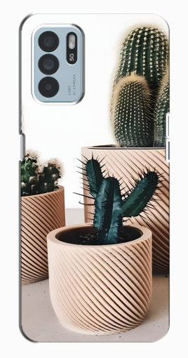 Чехол с картинкой "стильные кактусы" для Oppo Reno6 Z Чехол с картинкой "стильные кактусы" для Oppo Reno6 Z