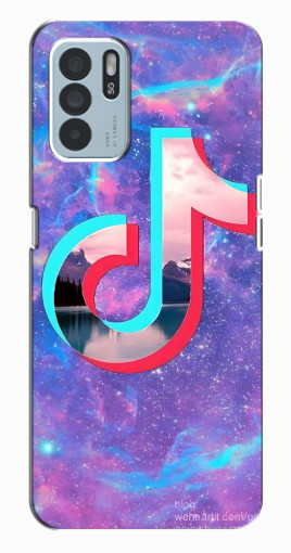 Чехол с картинкой "ТикТок мраморный" для Oppo Reno6 Z Чехол с картинкой "ТикТок мраморный" для Oppo Reno6 Z