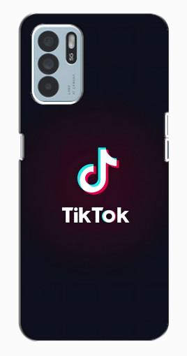 Чехол с картинкой "TikTok темный" для Oppo Reno6 Z Чехол с картинкой "TikTok темный" для Oppo Reno6 Z