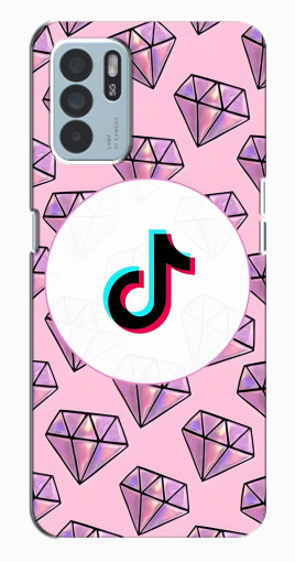 Чехол с принтом "тикток в диамантах" для Oppo Reno6 Z Чехол с принтом "тикток в диамантах" для Oppo Reno6 Z