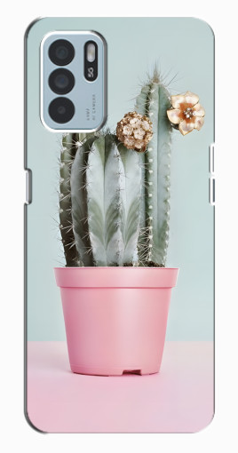 Силиконовый чехол с изображением "Цветущий кактус" для Oppo Reno6 Z Силиконовый чехол с изображением "Цветущий кактус" для Oppo Reno6 Z