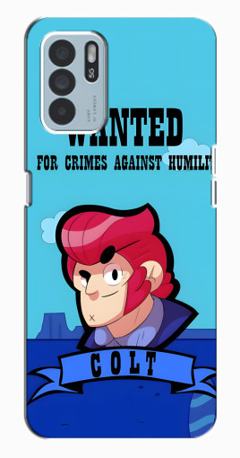 Силиконовый чехол с изображением "WANTED COLT" для Oppo Reno6 Z Силиконовый чехол с изображением "WANTED COLT" для Oppo Reno6 Z