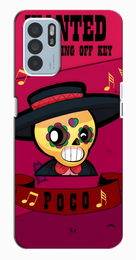 Чехол с принтом "WANTED POCO" для Oppo Reno6 Z