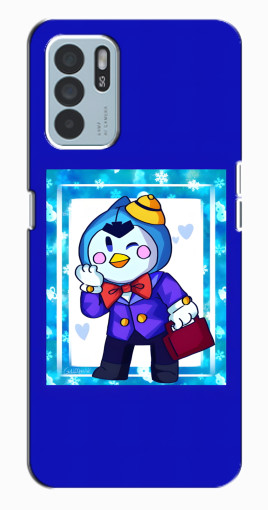 Силиконовый чехол с изображением "Зимний Мистер Пи" для Oppo Reno6 Z Силиконовый чехол с изображением "Зимний Мистер Пи" для Oppo Reno6 Z