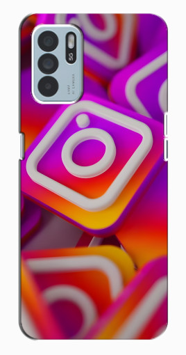 Чехол с картинкой "Значки Инстаграм" для Oppo Reno6 Z Чехол с картинкой "Значки Инстаграм" для Oppo Reno6 Z