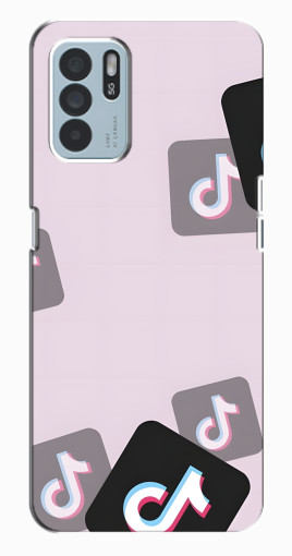 Чехол с принтом "Значки ТикоТока" для Oppo Reno6 Z Чехол с принтом "Значки ТикоТока" для Oppo Reno6 Z