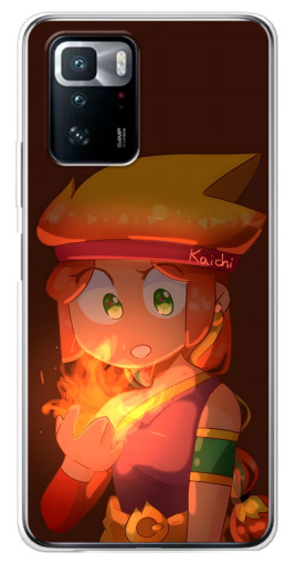Чехол с картинкой "Amber с огнем" для Xiaomi POCO X3 GT