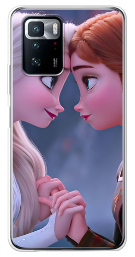 Силиконовый чехол с изображением "Анна и Ельза" для Xiaomi POCO X3 GT