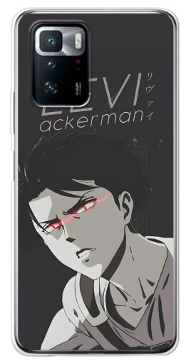 Чехол с принтом "АОТ Леви" для Xiaomi POCO X3 GT