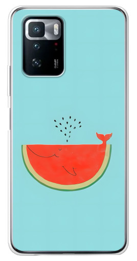 Силиконовый чехол с изображением "Арбуз кит" для Xiaomi POCO X3 GT