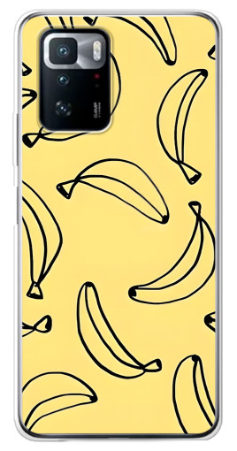 Силиконовый чехол с изображением "Бананчики" для Xiaomi POCO X3 GT