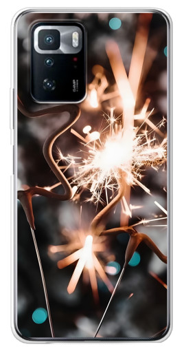 Силиконовый чехол с изображением "Бенгальские огни" для Xiaomi POCO X3 GT