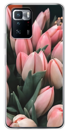 Чехол с картинкой "Букет тюльпанов" для Xiaomi POCO X3 GT