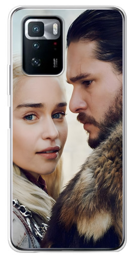 Силиконовый чехол с изображением "Дейнерис и Сноу" для Xiaomi POCO X3 GT