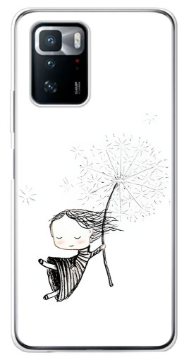 Силиконовый чехол с изображением "Девочка с одуванчиком" для Xiaomi POCO X3 GT