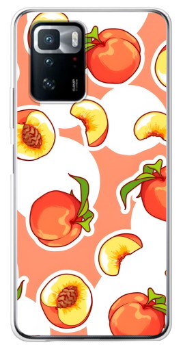 Чехол с принтом "Дольки персиков" для Xiaomi POCO X3 GT