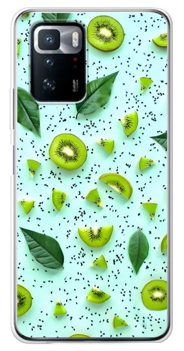 Силиконовый чехол с изображением "Фон киви" для Xiaomi POCO X3 GT