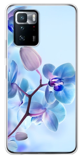 Чехол с принтом "Голубые орхидеи" для Xiaomi POCO X3 GT