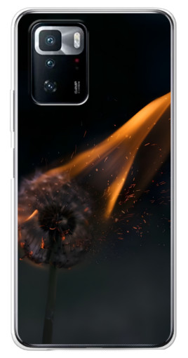 Силиконовый чехол с изображением "Горящий одуванчик" для Xiaomi POCO X3 GT
