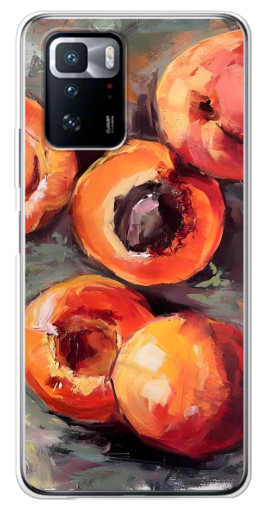 Чехол с печатью "Картина персики" для Xiaomi POCO X3 GT